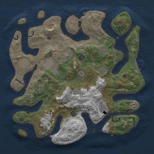 Thumbnail Rust Map: Procedural Map, Size: 4000, Seed: 1657791274, 22 Monuments