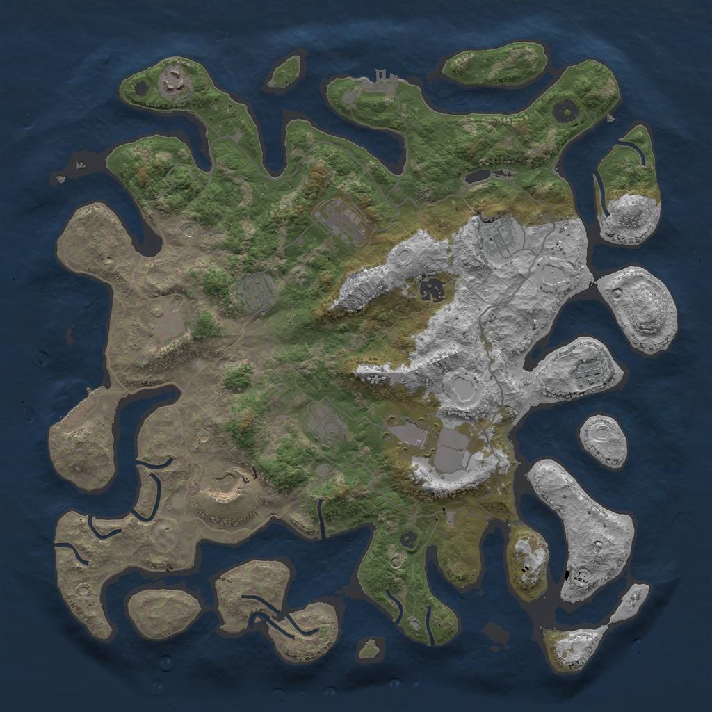 Rust Map: Procedural Map, Size: 4320, Seed: 21474836, 21 Monuments