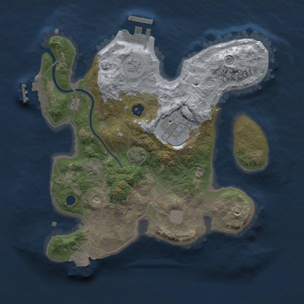 Rust Map: Procedural Map, Size: 2500, Seed: 6969420, 7 Monuments