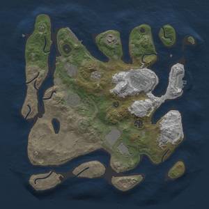 Thumbnail Rust Map: Procedural Map, Size: 3500, Seed: 79660312, 19 Monuments