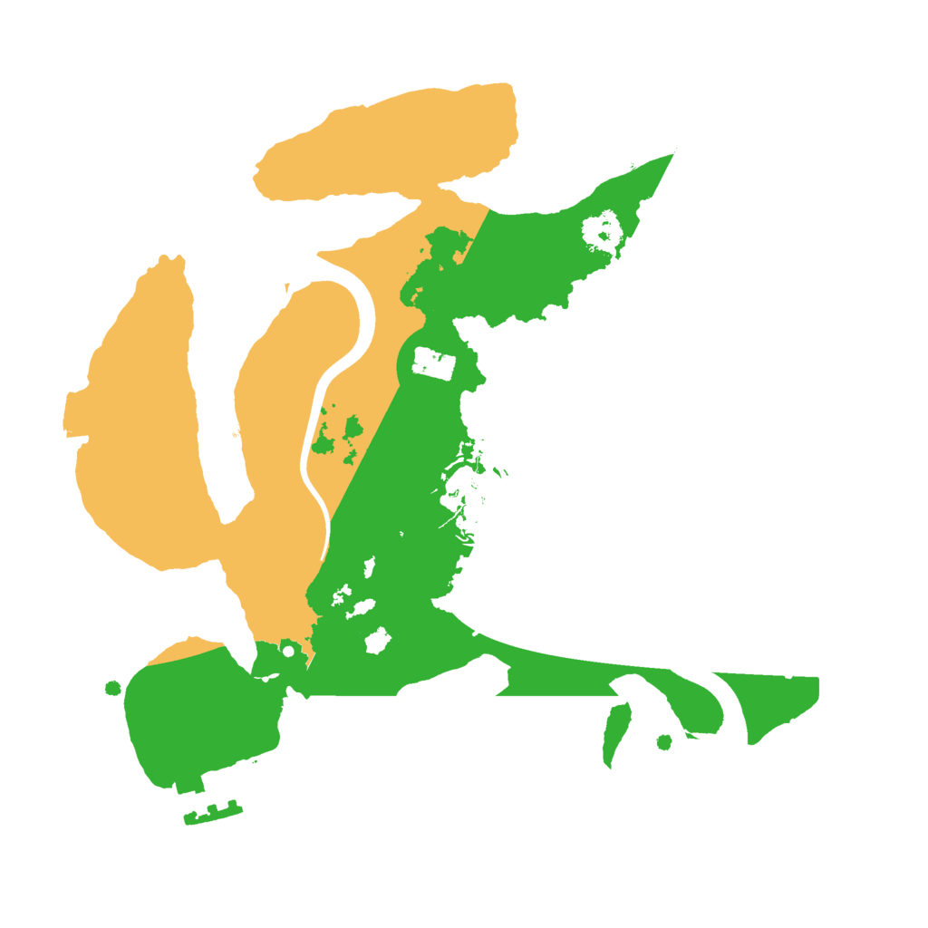 Biome Rust Map: Procedural Map, Size: 2400, Seed: 34567890