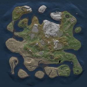 Thumbnail Rust Map: Procedural Map, Size: 3500, Seed: 1026072655, 18 Monuments