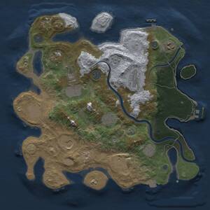 Thumbnail Rust Map: Procedural Map, Size: 3500, Seed: 1026072655, 18 Monuments