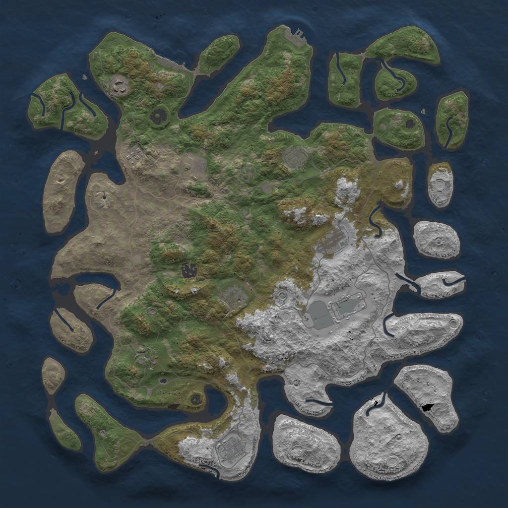 Rust Map: Procedural Map, Size: 4755, Seed: 197654, 21 Monuments