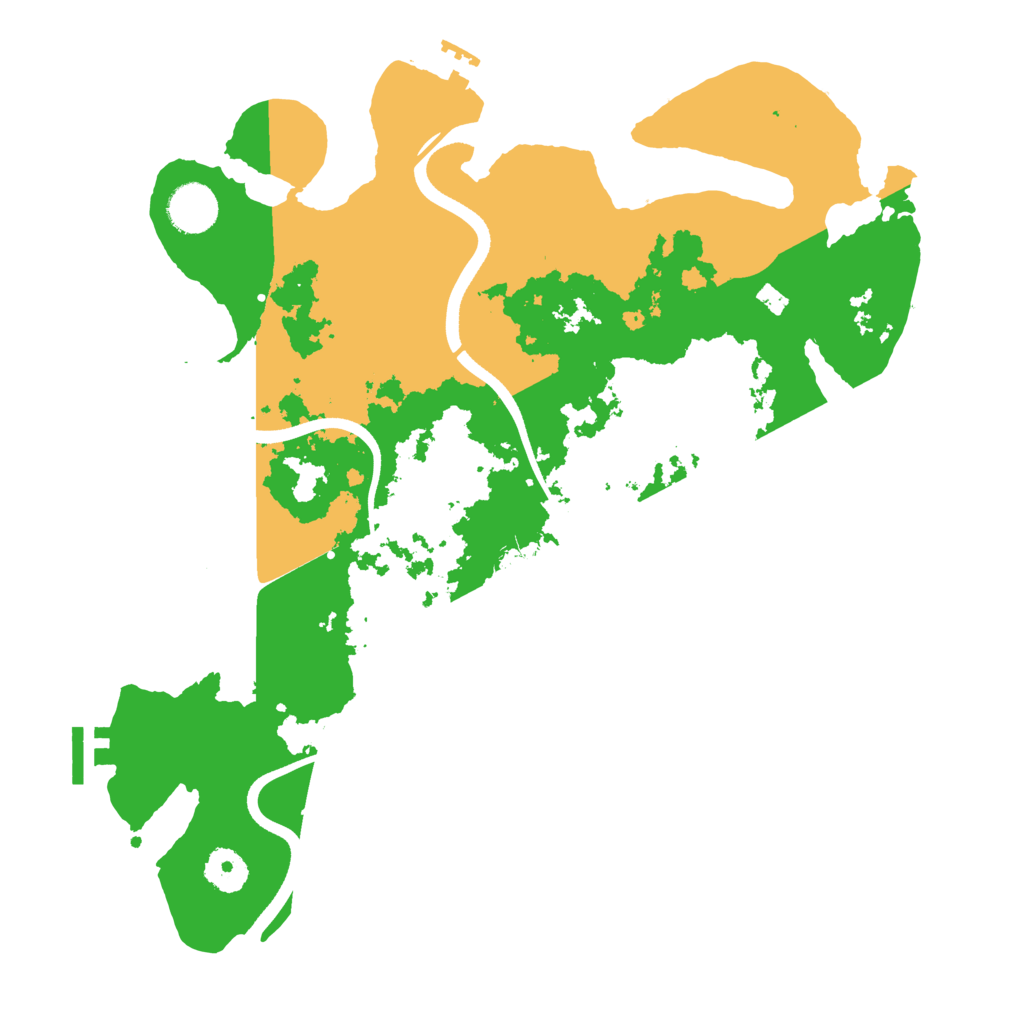 Biome Rust Map: Procedural Map, Size: 3600, Seed: 1881476088
