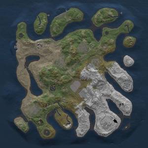 Thumbnail Rust Map: Procedural Map, Size: 3500, Seed: 1745783433, 20 Monuments