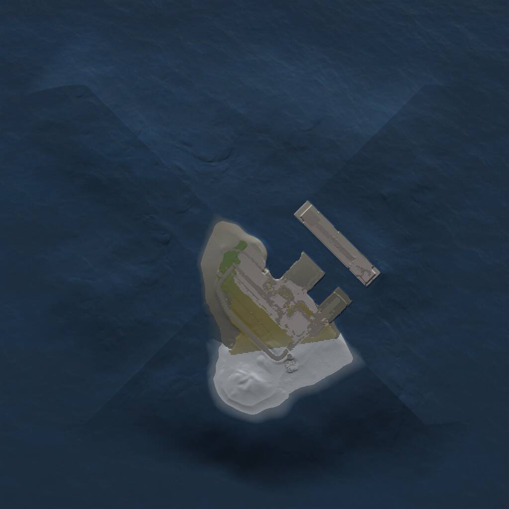 Rust Map: Procedural Map, Size: 1000, Seed: 1155555476, 2 Monuments