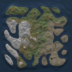 Thumbnail Rust Map: Procedural Map, Size: 4000, Seed: 1440514193, 21 Monuments