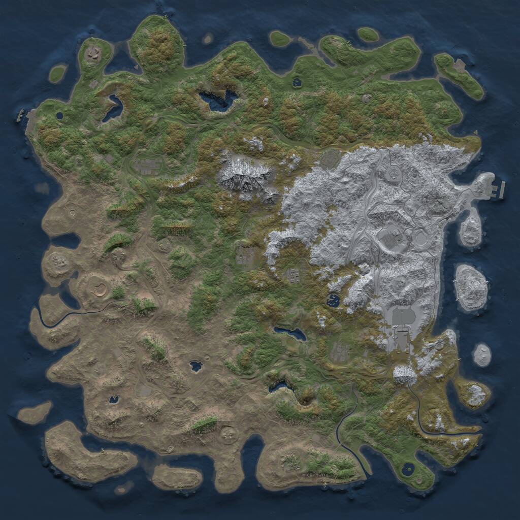 Rust Map: Procedural Map, Size: 5950, Seed: 1337, 17 Monuments