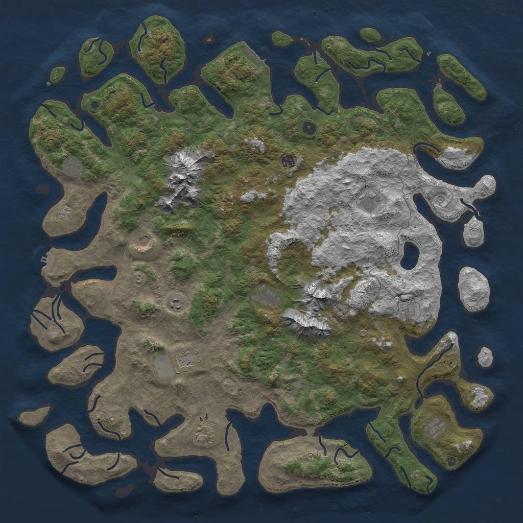 Rust Map: Procedural Map, Size: 5950, Seed: 1337, 22 Monuments