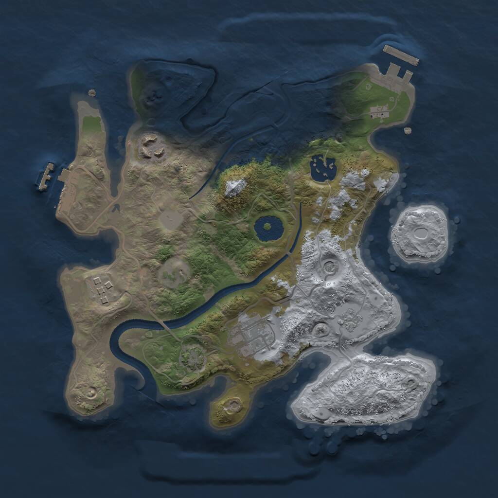 Rust Map: Procedural Map, Size: 2700, Seed: 20000, 10 Monuments