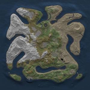 Thumbnail Rust Map: Procedural Map, Size: 3750, Seed: 1096193441, 22 Monuments