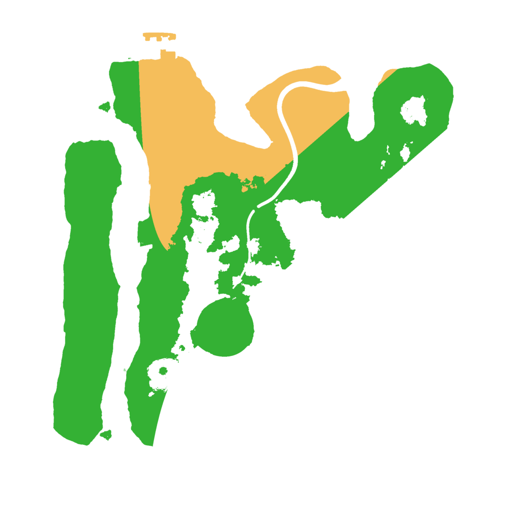 Biome Rust Map: Procedural Map, Size: 2400, Seed: 1305719402
