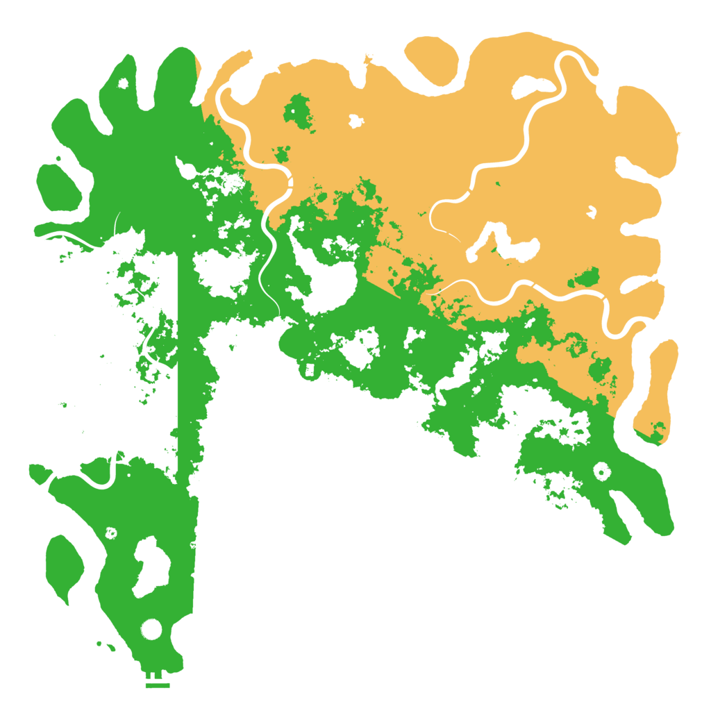 Biome Rust Map: Procedural Map, Size: 6000, Seed: 77029446