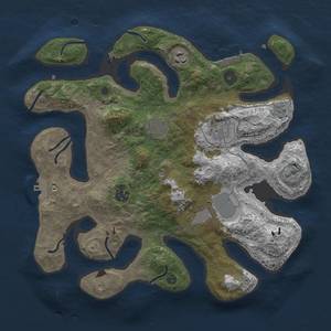 Thumbnail Rust Map: Procedural Map, Size: 3500, Seed: 1274958571, 17 Monuments