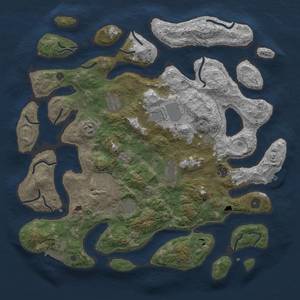 Thumbnail Rust Map: Procedural Map, Size: 4300, Seed: 1234567890, 19 Monuments