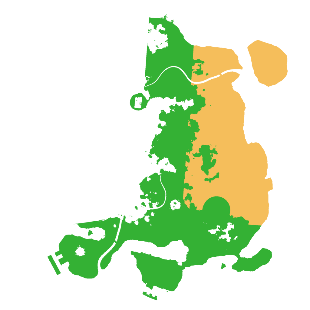 Biome Rust Map: Procedural Map, Size: 3000, Seed: 158853