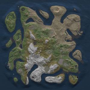 Thumbnail Rust Map: Procedural Map, Size: 4000, Seed: 1267608445, 22 Monuments