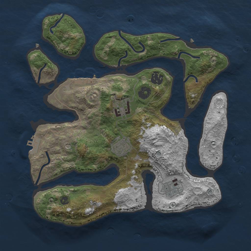 Rust Map: Procedural Map, Size: 3000, Seed: 339657221, 15 Monuments