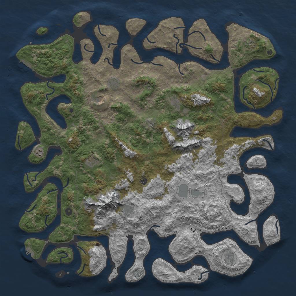 Rust Map: Procedural Map, Size: 5987, Seed: 9, 22 Monuments