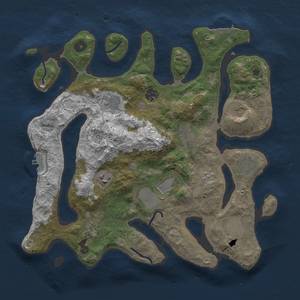 Thumbnail Rust Map: Procedural Map, Size: 3700, Seed: 472270544, 21 Monuments