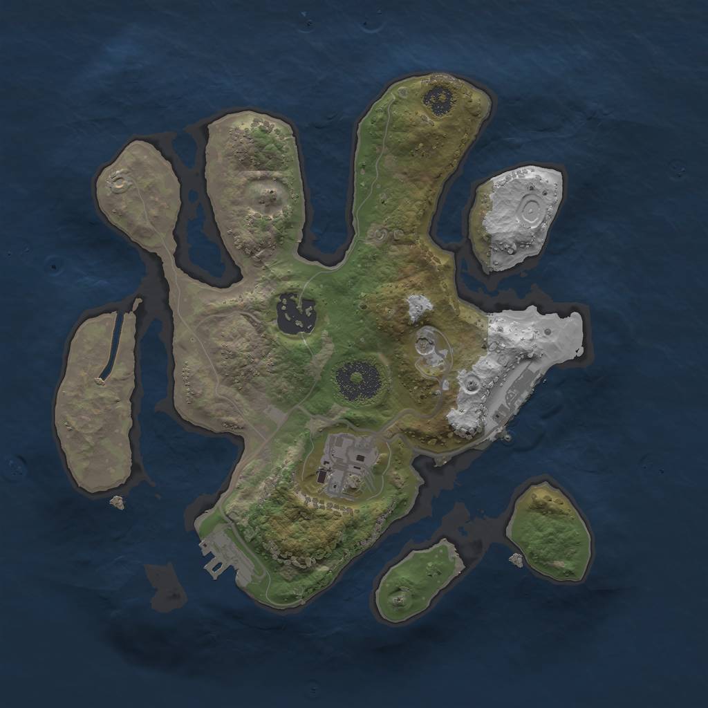 Rust Map: Procedural Map, Size: 2500, Seed: 836482, 13 Monuments