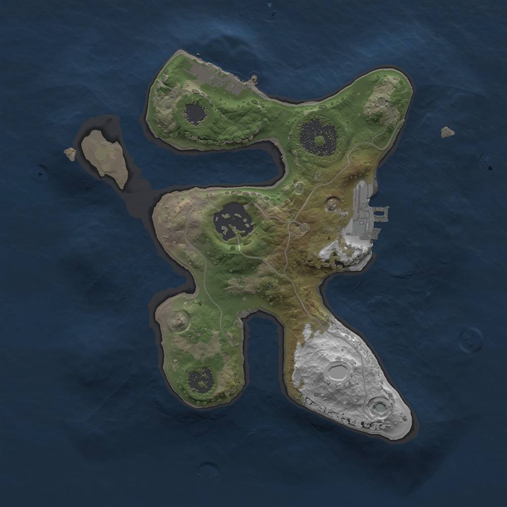 Rust Map: Procedural Map, Size: 2000, Seed: 6786, 10 Monuments