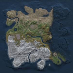 Thumbnail Rust Map: Procedural Map, Size: 3500, Seed: 647744808, 11 Monuments