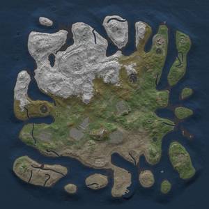 Thumbnail Rust Map: Procedural Map, Size: 4000, Seed: 5555555, 18 Monuments