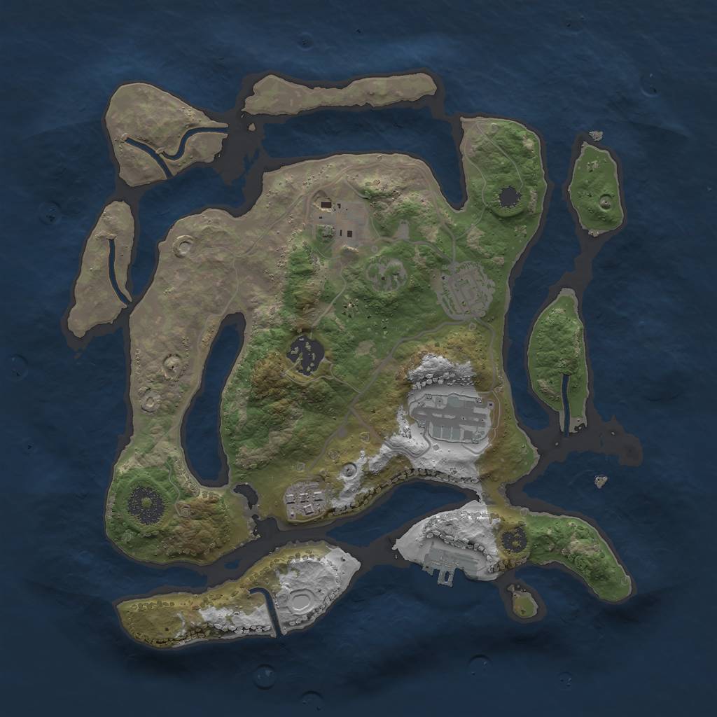 Rust Map: Procedural Map, Size: 2910, Seed: 1148157457, 14 Monuments