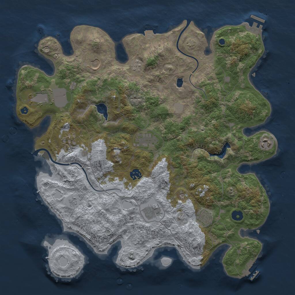 Rust Map: Procedural Map, Size: 4000, Seed: 1580167044, 15 Monuments