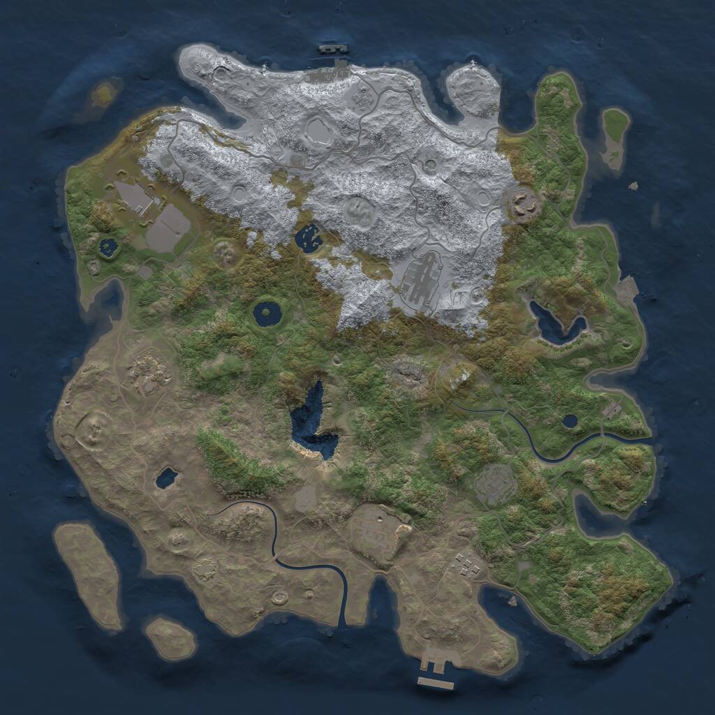 Rust Map: Procedural Map, Size: 4000, Seed: 1777418371, 14 Monuments