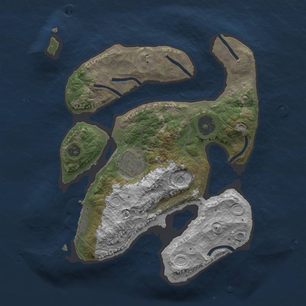 Rust Map: Procedural Map, Size: 2500, Seed: 9289, 11 Monuments