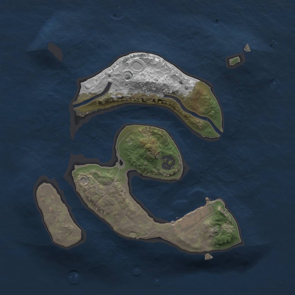 Rust Map: Procedural Map, Size: 2000, Seed: 582223930, 7 Monuments