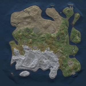 Thumbnail Rust Map: Procedural Map, Size: 3500, Seed: 252619643, 15 Monuments