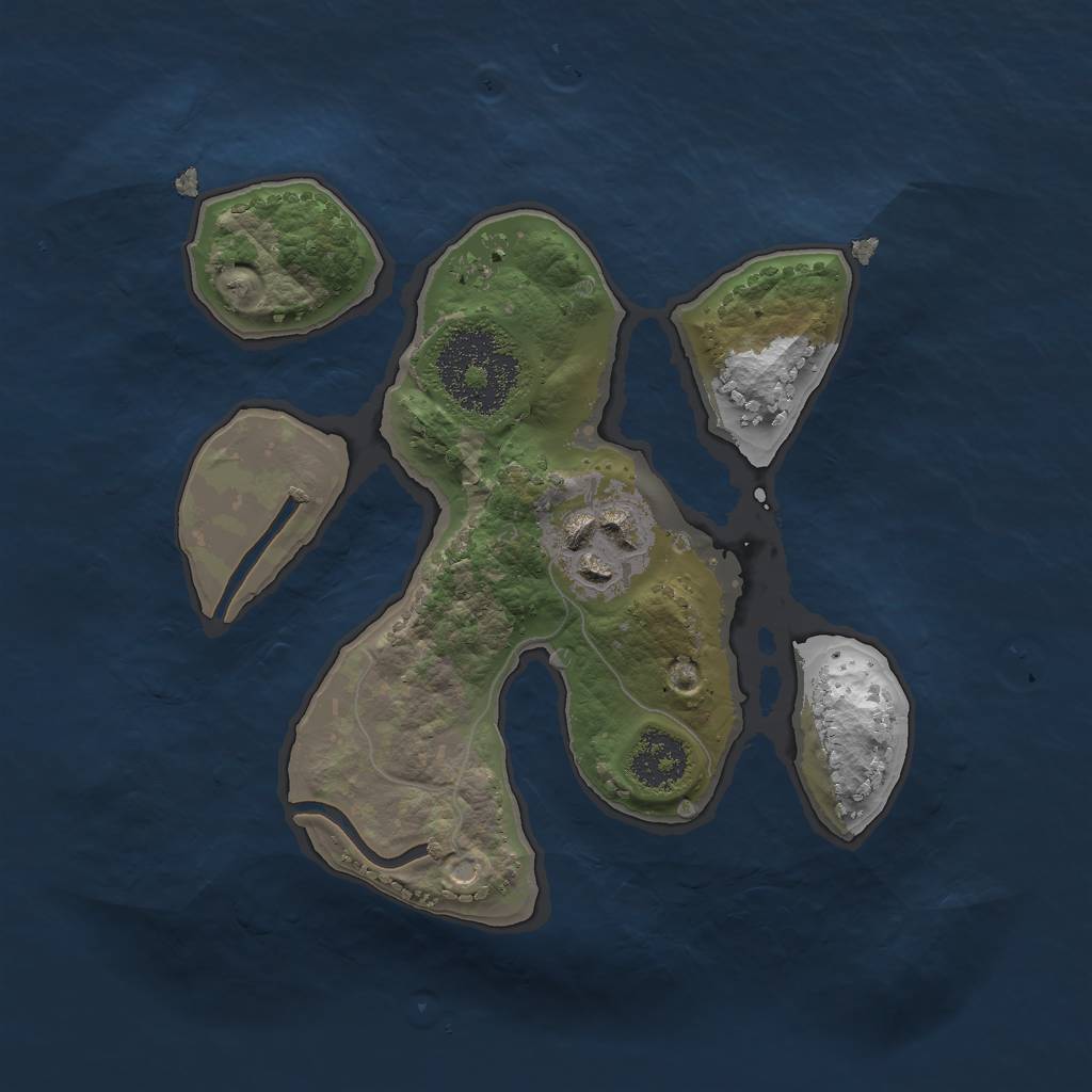 Rust Map: Procedural Map, Size: 2010, Seed: 654974573, 8 Monuments