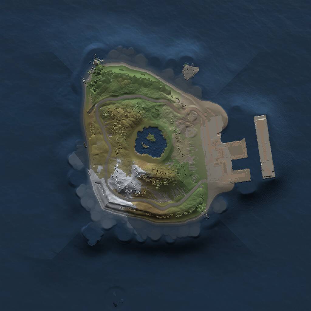 Rust Map: Procedural Map, Size: 1000, Seed: 45353412, 2 Monuments