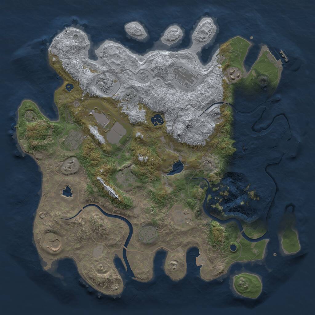 Rust Map: Procedural Map, Size: 4000, Seed: 18017316, 17 Monuments