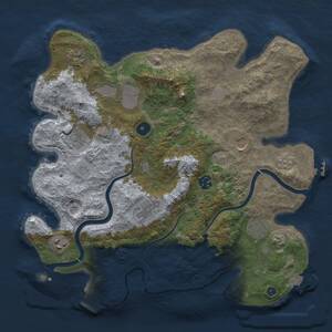 Thumbnail Rust Map: Procedural Map, Size: 3700, Seed: 611461257, 15 Monuments