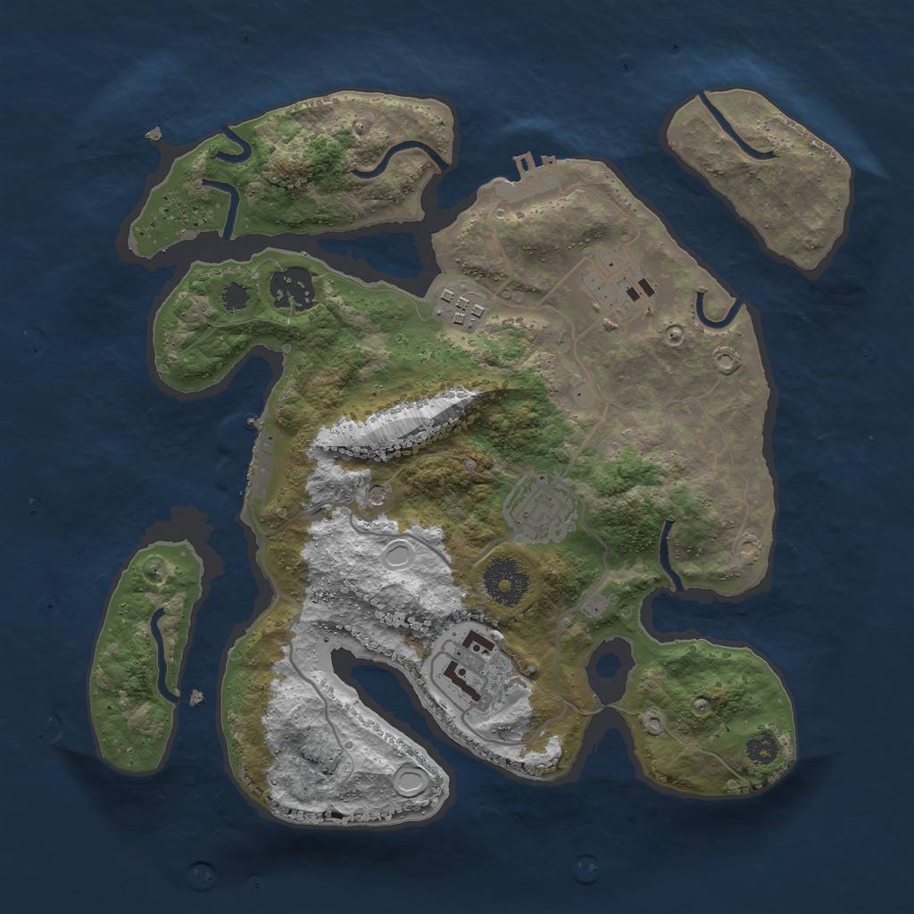 Rust Map: Procedural Map, Size: 3000, Seed: 359307, 16 Monuments