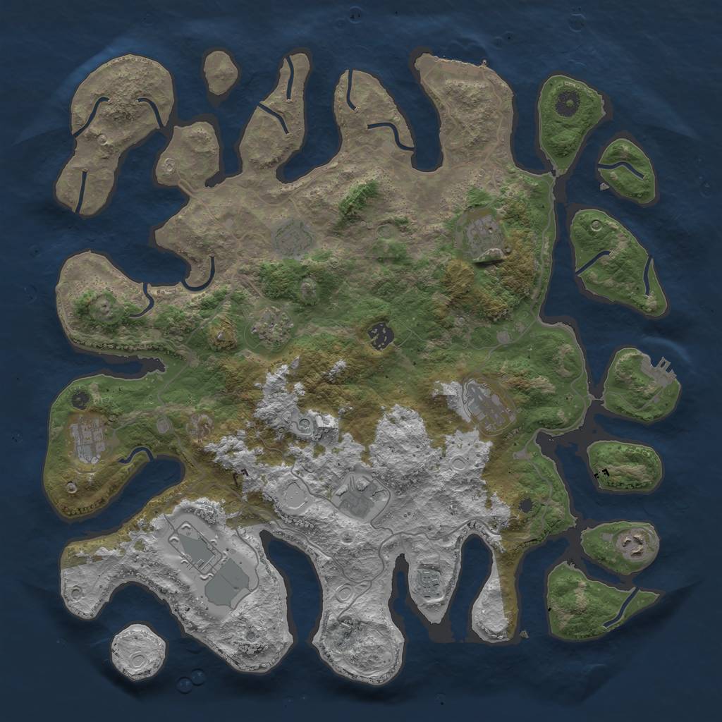 Rust Map: Procedural Map, Size: 4250, Seed: 6432168, 21 Monuments
