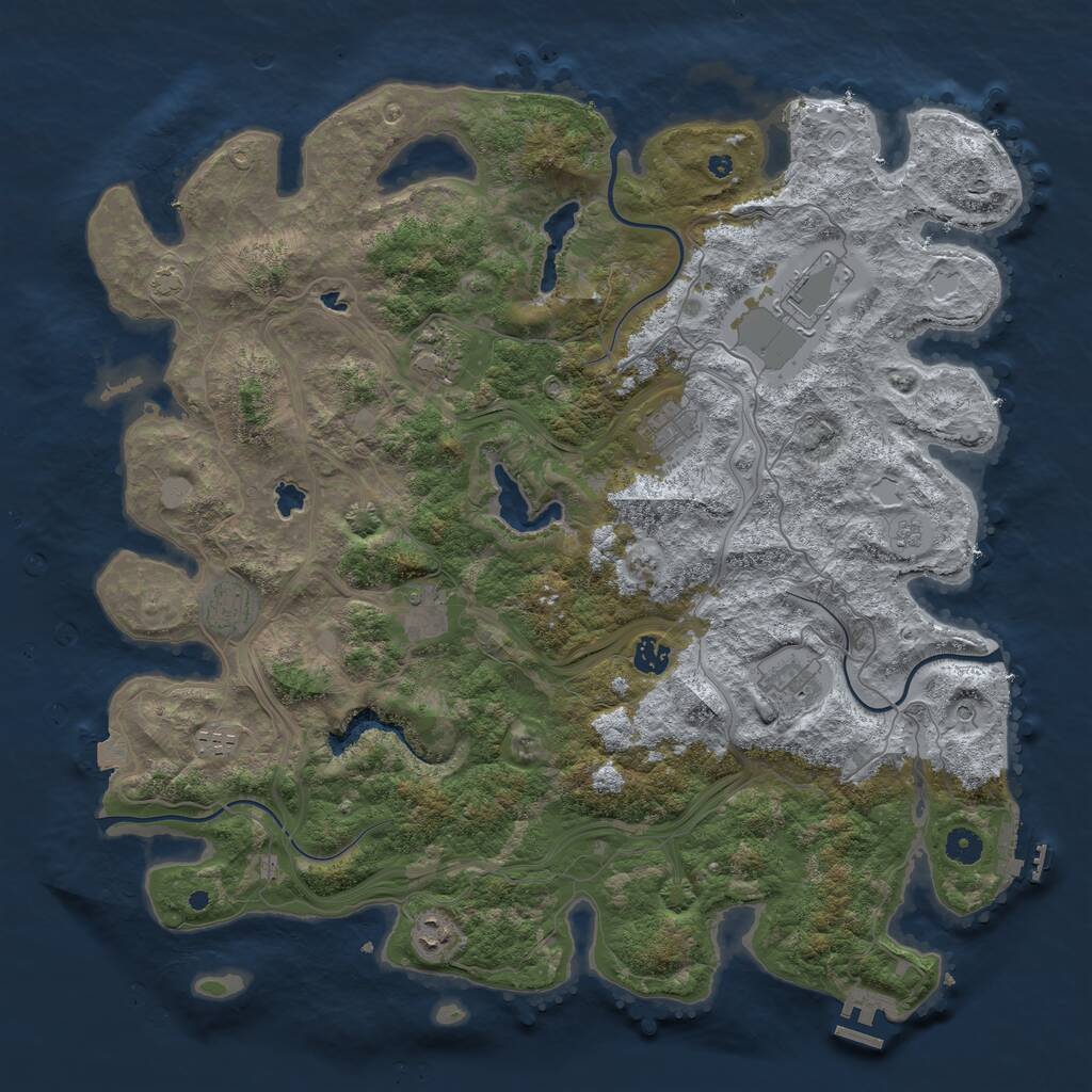 Rust Map: Procedural Map, Size: 4500, Seed: 67383, 15 Monuments