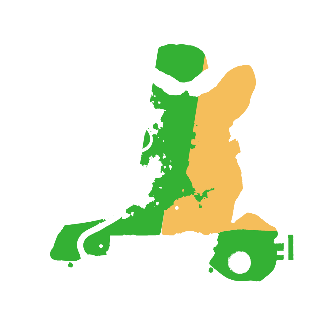 Biome Rust Map: Procedural Map, Size: 2500, Seed: 3235464