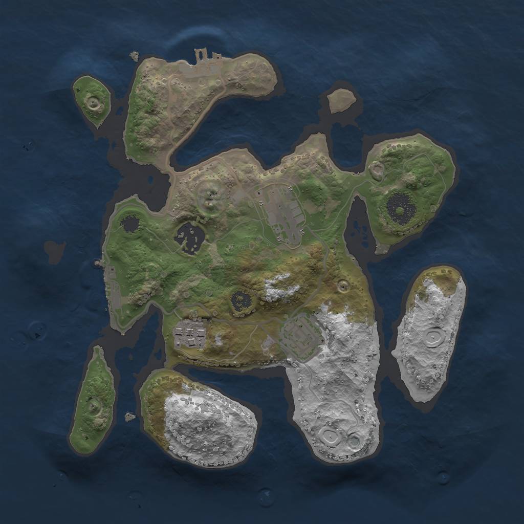 Rust Map: Procedural Map, Size: 2650, Seed: 3111, 14 Monuments