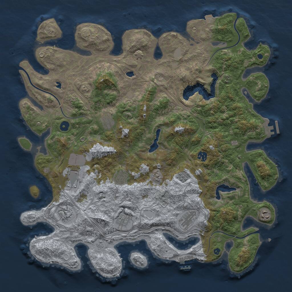 Rust Map: Procedural Map, Size: 4500, Seed: 5265441, 15 Monuments