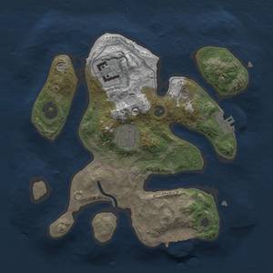 Thumbnail Rust Map: Procedural Map, Size: 2500, Seed: 1377, 13 Monuments