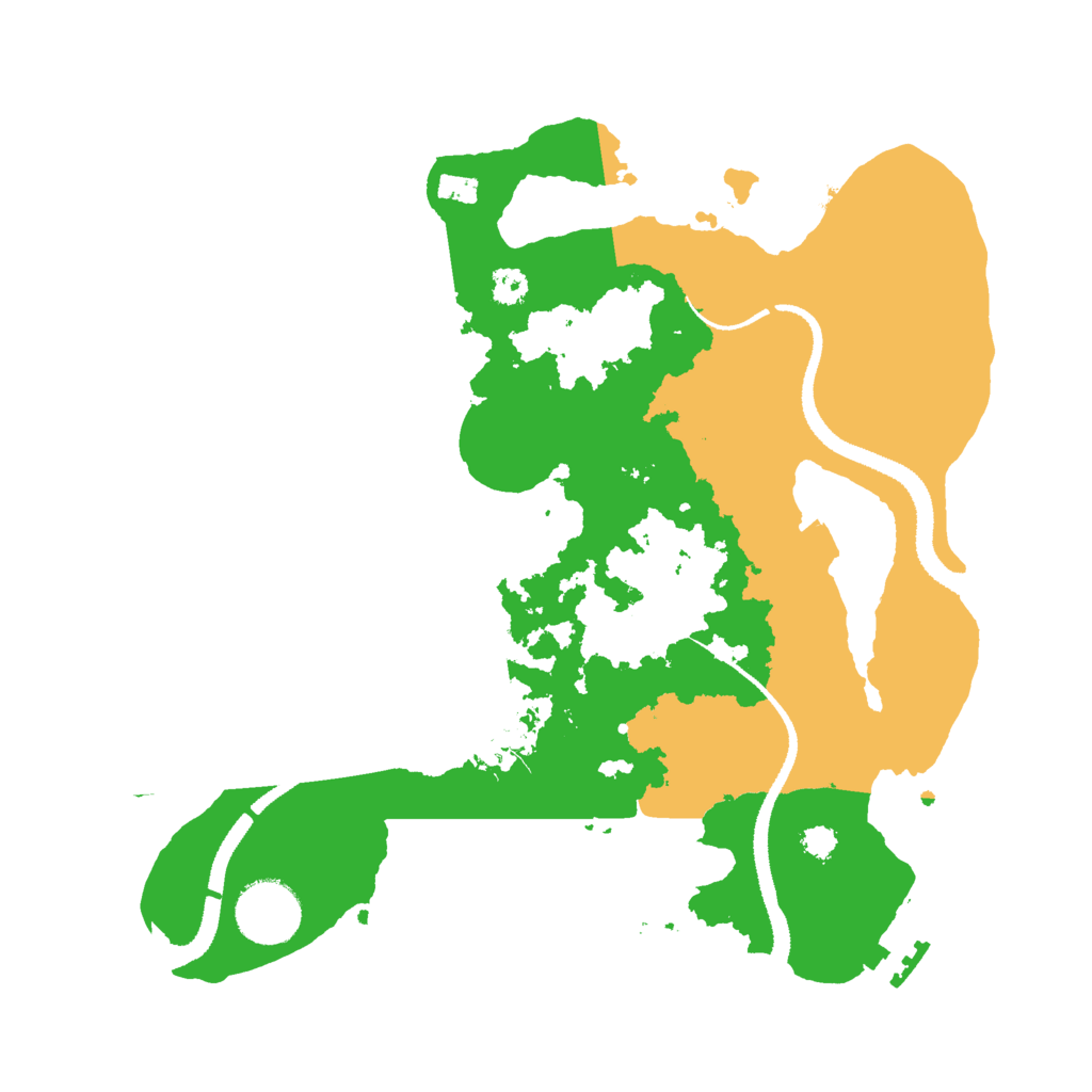 Biome Rust Map: Procedural Map, Size: 3000, Seed: 245552845