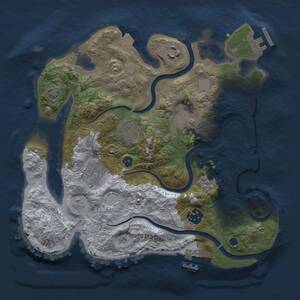 Thumbnail Rust Map: Procedural Map, Size: 3000, Seed: 2126508974, 12 Monuments