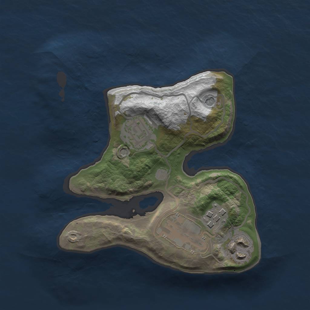 Rust Map: Barren, Size: 2000, Seed: 2074, 7 Monuments