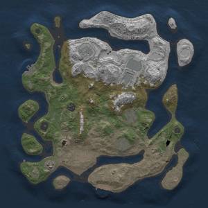 Thumbnail Rust Map: Procedural Map, Size: 3750, Seed: 13825, 20 Monuments